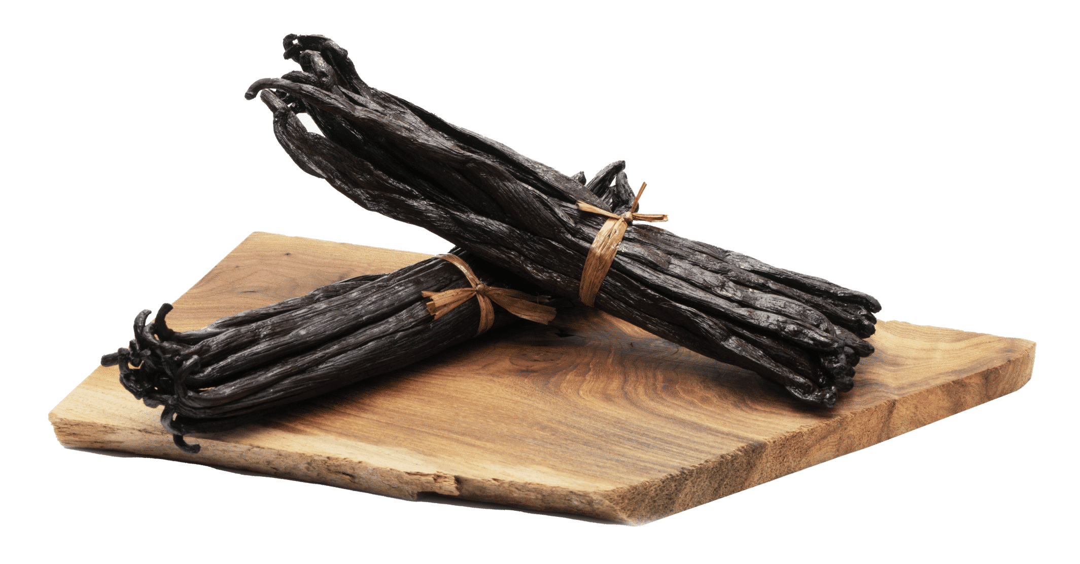 Gousses de vanille Bourbon de Madagascar qualité Gourmet, charnues, noires et brillantes, aux arômes boisés et intenses.
